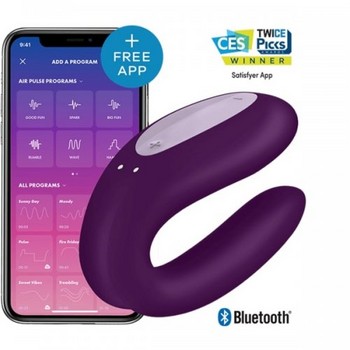 Смарт-вибратор для пар Satisfyer Double Joy фиолетовый