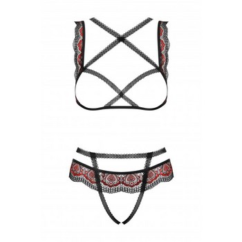 Эротический комплект Megies set черный с красным S/M