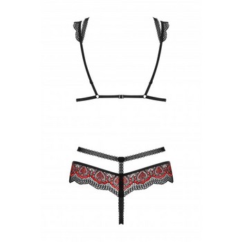 Эротический комплект Megies set черный с красным S/M