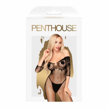Боди-комбинезон из сетки и кружева с доступом Penthouse High Profile XL