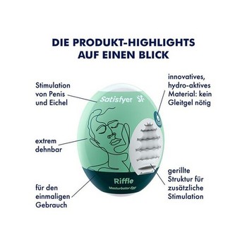 Мастурбатор яйцо Satisfyer Masturbator Egg Riffle