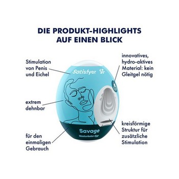 Мастурбатор яйцо Satisfyer Masturbator Egg Savage
