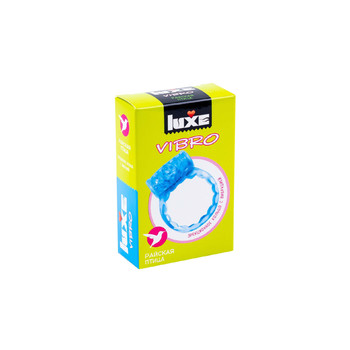 Виброкольцо с презервативом Luxe Vibro Райская Птица 1 шт