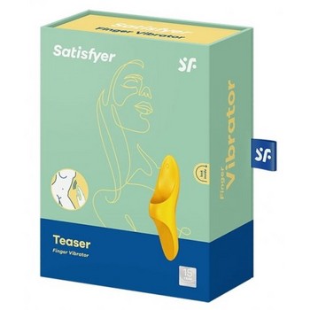 Клиторальный вибромассажер с креплением на палец Satisfyer Teaser желтый