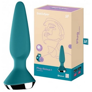 Анальная вибропробка Satisfyer Plug-ilicious 1 зеленый