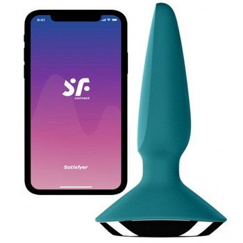 Анальная вибропробка Satisfyer Plug-ilicious 1 зеленый