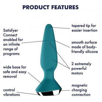 Анальная вибропробка Satisfyer Plug-ilicious 1 зеленый