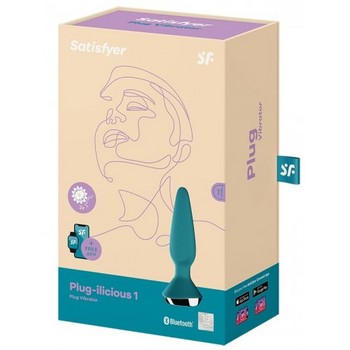 Анальная вибропробка Satisfyer Plug-ilicious 1 зеленый