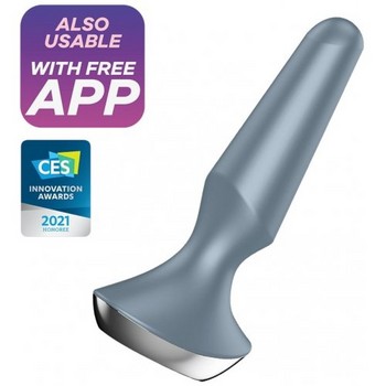 Анальная вибропробка Satisfyer Plug-ilicious 2 серый