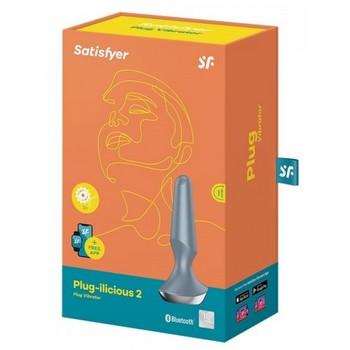 Анальная вибропробка Satisfyer Plug-ilicious 2 серый