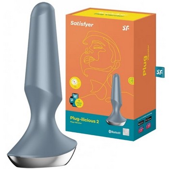 Анальная вибропробка Satisfyer Plug-ilicious 2 серый