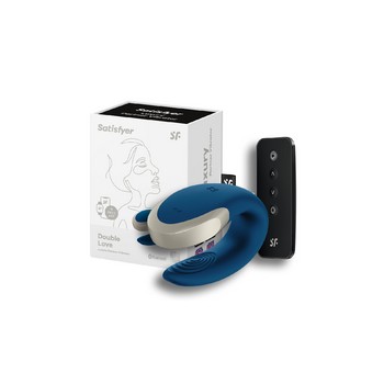 Смарт-вибратор для пар с управлением через пульт Satisfyer Double Love синий