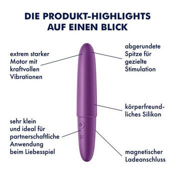Мини вибратор Satisfyer Ultra Power Bullet 6 фиолетовый