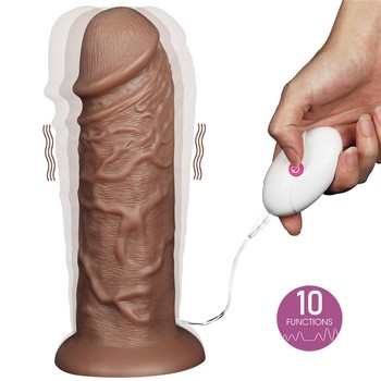 Фаллоимитатор реалистичый с вибрацией LoveToy Long Vibrating Dildo 28 см