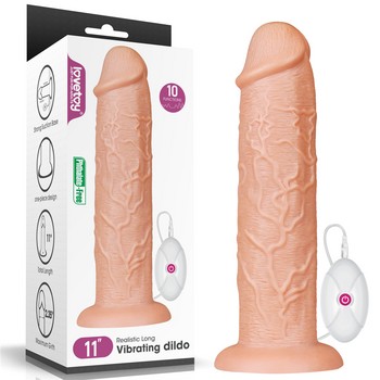 Фаллоимитатор реалистичый с вибрацией LoveToy Long Vibrating Dildo 28 см