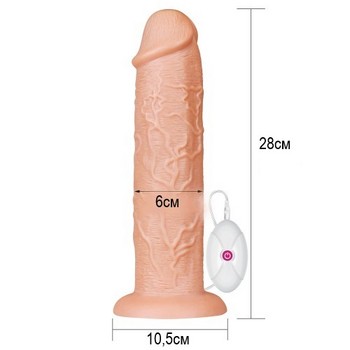 Фаллоимитатор реалистичый с вибрацией LoveToy Long Vibrating Dildo 28 см