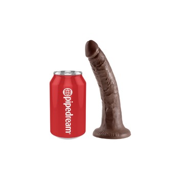 Реалистичный фаллоимитатор мулат на присоске King Cock Brown 18 см