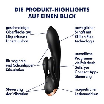 Смарт-вибратор Satisfyer Double Flex черный