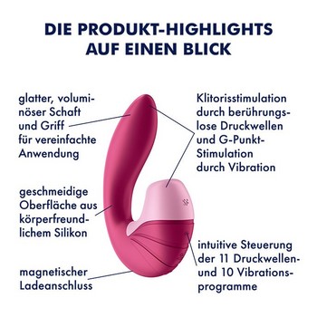 Вибратор с вакуумно-волновым стимулятором клитора Satisfyer Supernova розовый