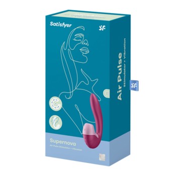 Вибратор с вакуумно-волновым стимулятором клитора Satisfyer Supernova розовый