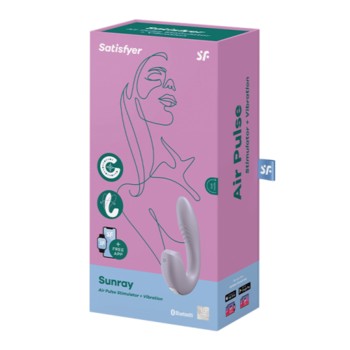 Смарт-вибратор с вакуумно-волновым стимулятором клитора Satisfyer Sunray