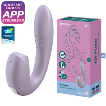 Смарт-вибратор с вакуумно-волновым стимулятором клитора Satisfyer Sunray