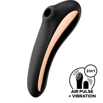 Вакуумно-волновой смарт-стимулятор Satisfyer Dual Kiss черный