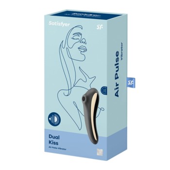 Вакуумно-волновой смарт-стимулятор Satisfyer Dual Kiss черный