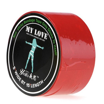 Бондажная лента My love красная 15 м