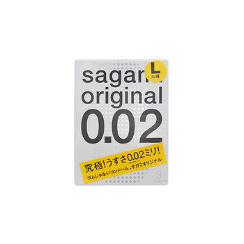 Полиуретановые презервативы Sagami Original L-size 0,02 3 шт