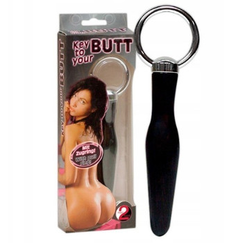 Черная анальная втулка Key to Your Butt
