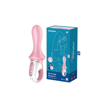Расширяющийся анальный смарт-вибратор Satisfyer Air Pump Booty 5+ розовый